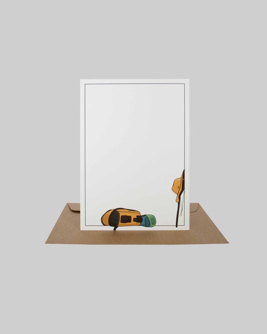 Klappkarte mit Motiv "Abenteuer" und Umschlag