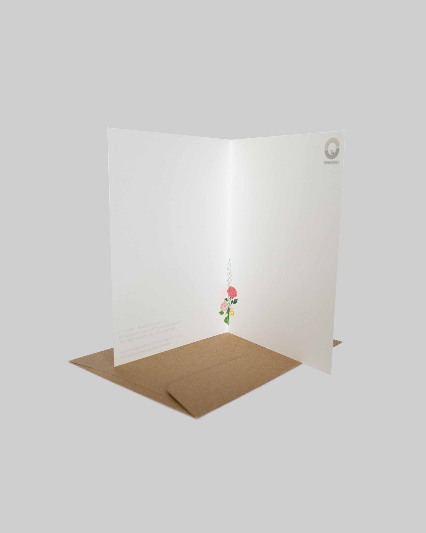 Klappkarte mit Motiv "Blumenstrauß" und Umschlag