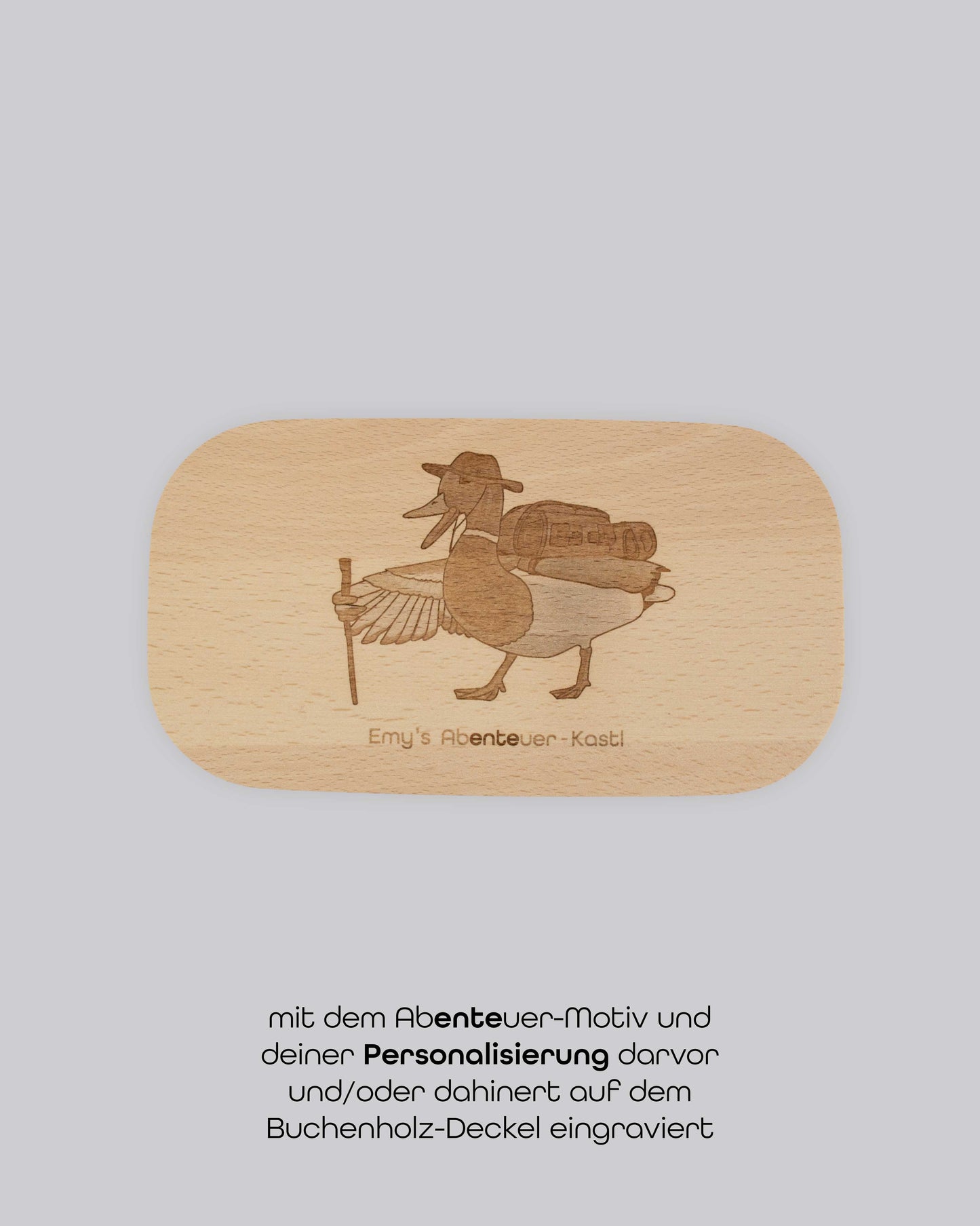personalisierbare Vorratsdose "Abenteuer" mit Holzdeckel