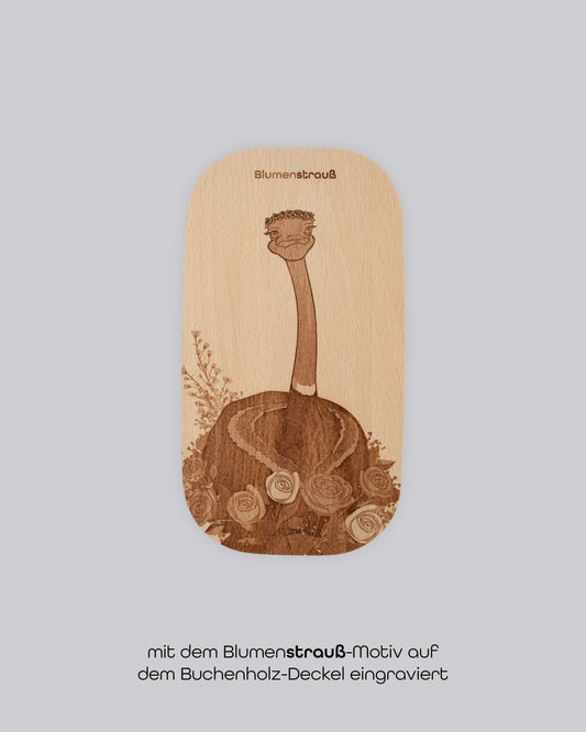 Vorratsdose "Blumenstrauß" mit Holzdeckel