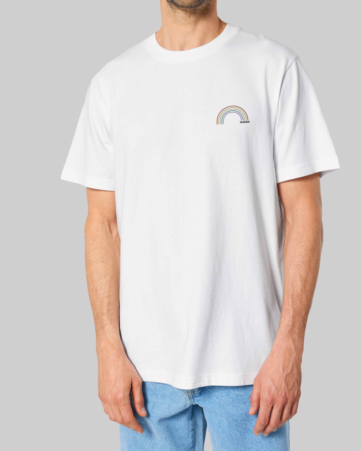 unisex Organic Shirt 2.0 "queer Regenbogen" in 2 verschiedenen Farben und insgesamt 6 verschiedenen Varianten