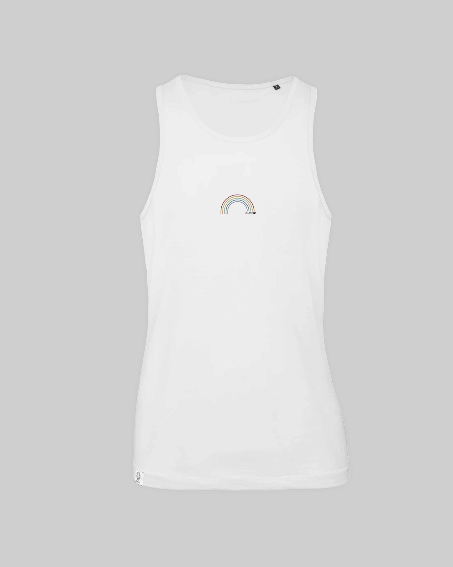 organic Tanktop "queer Regenbogen" in 3 verschiedenen Farben und insgesamt 8 verschiedenen Varianten