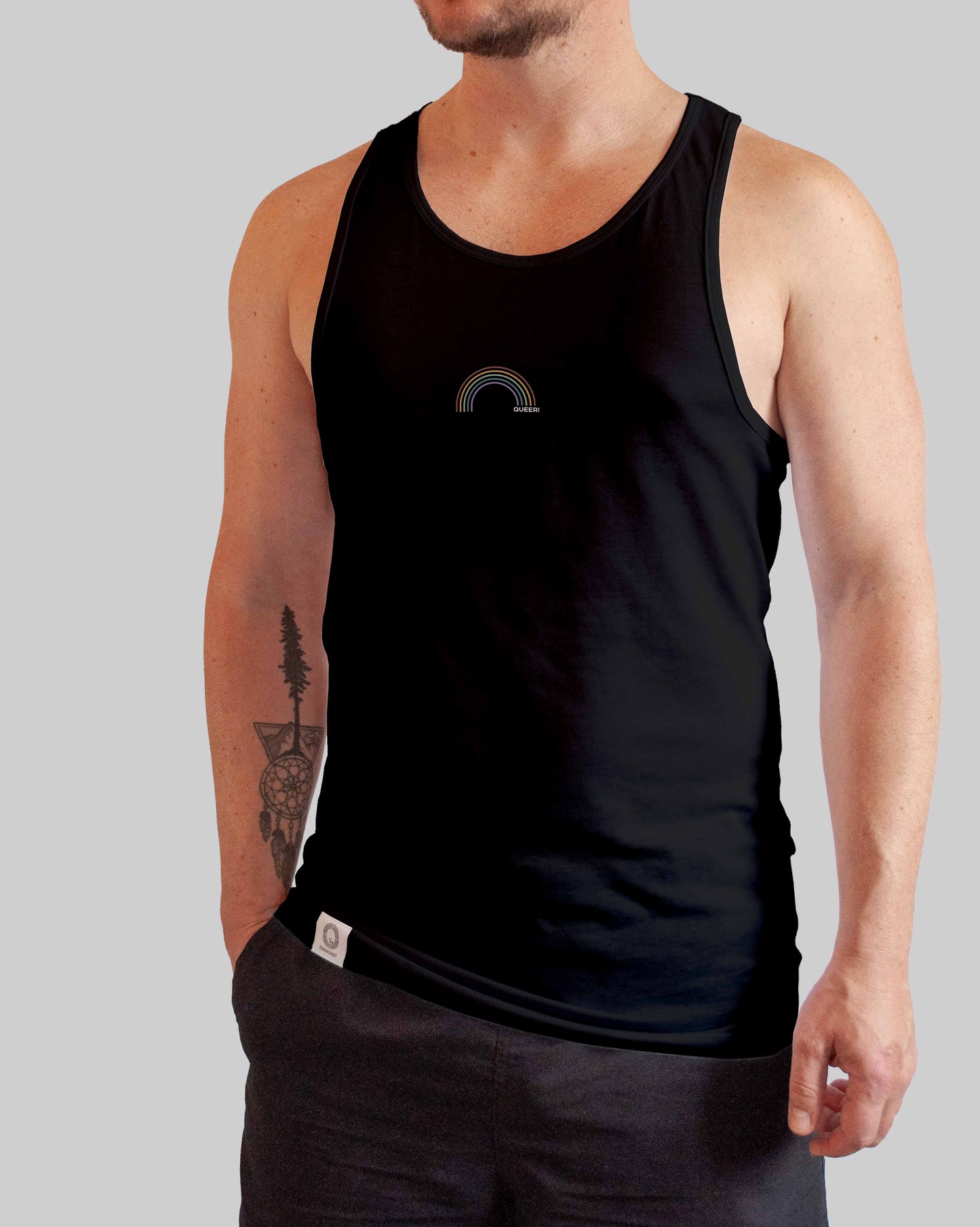 organic Tanktop "queer Regenbogen" in 3 verschiedenen Farben und insgesamt 8 verschiedenen Varianten