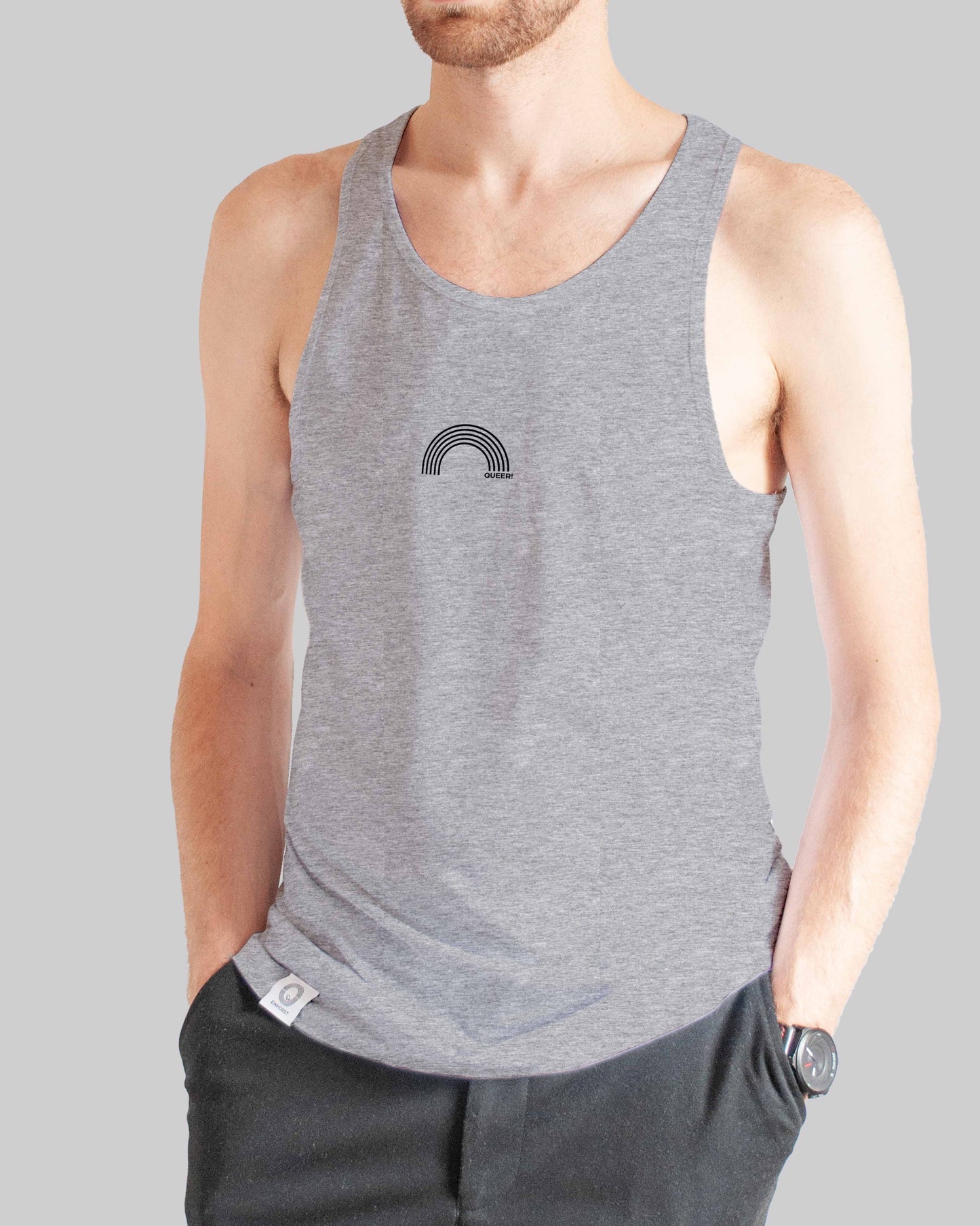 organic Tanktop "queer Regenbogen" in 3 verschiedenen Farben und insgesamt 8 verschiedenen Varianten
