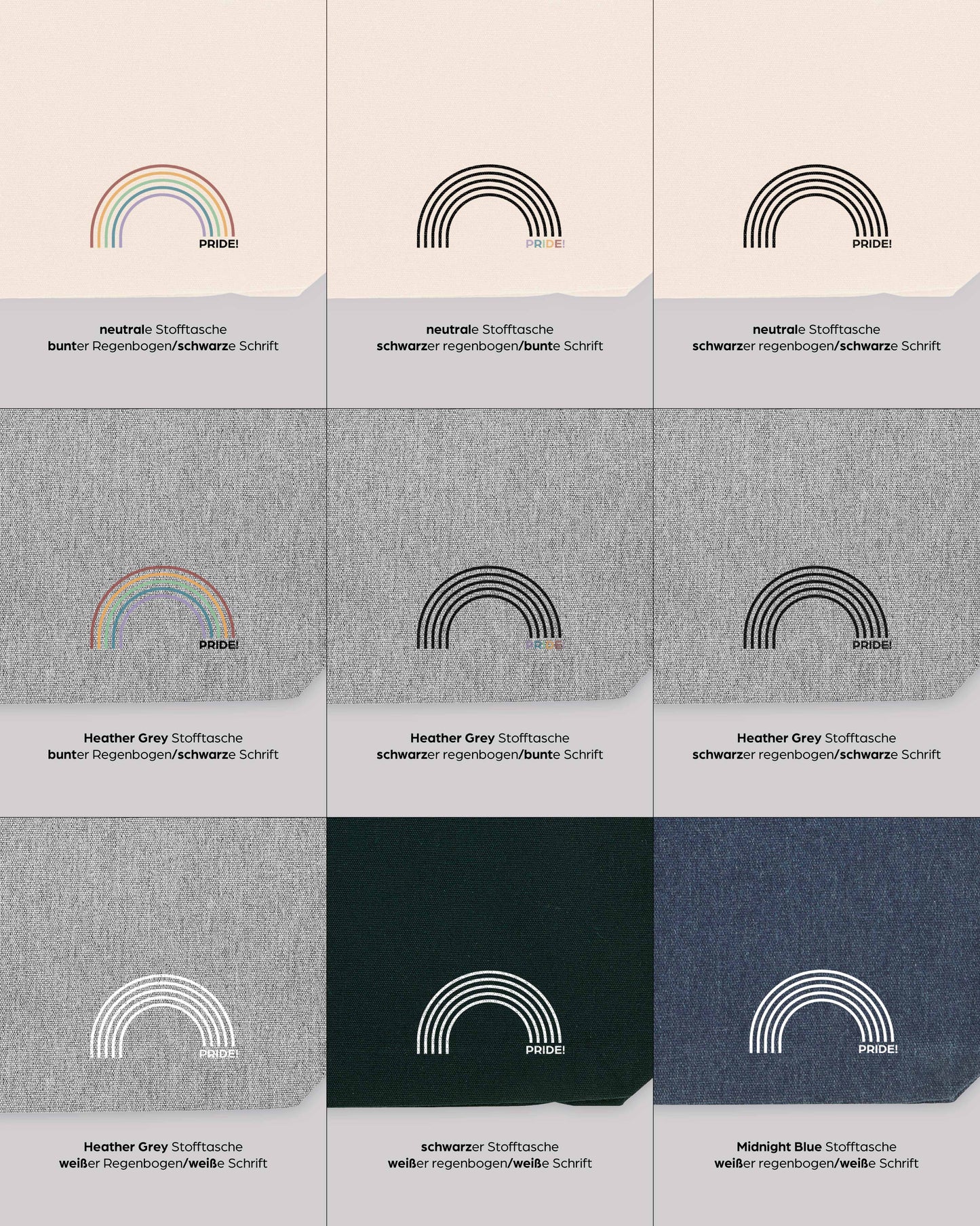 Stofftasche "pride Regenbogen"