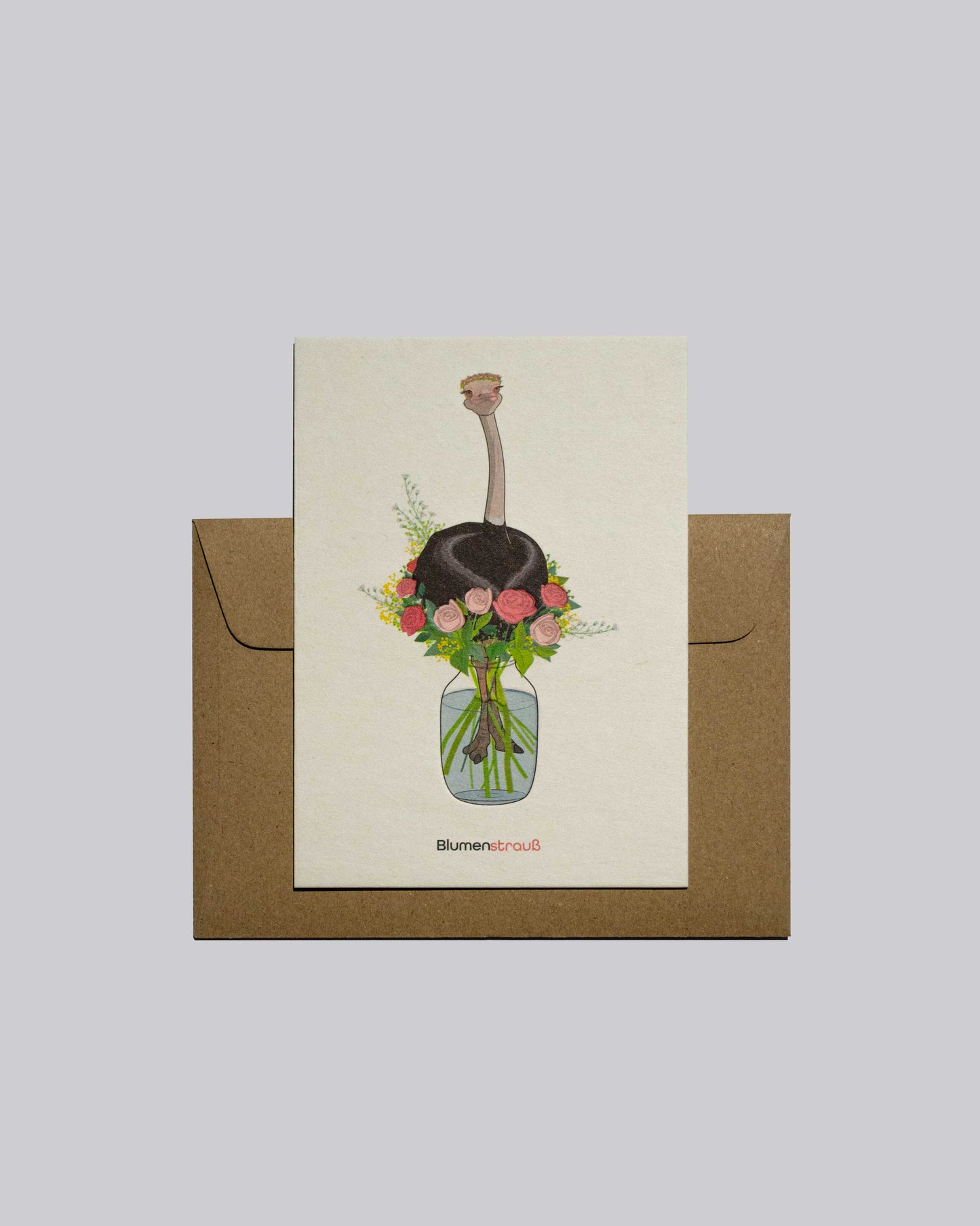 Grußkarte mit Motiv "Blumenstrauß" und Umschlag