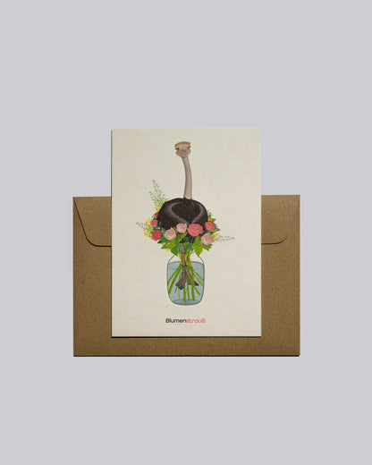 Grußkarte mit Motiv "Blumenstrauß" und Umschlag