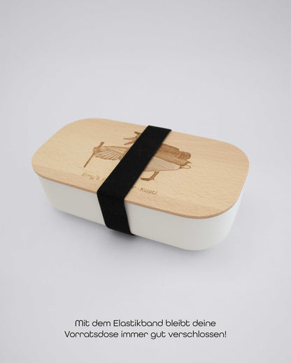 personalisierbare Vorratsdose "Abenteuer" mit Holzdeckel