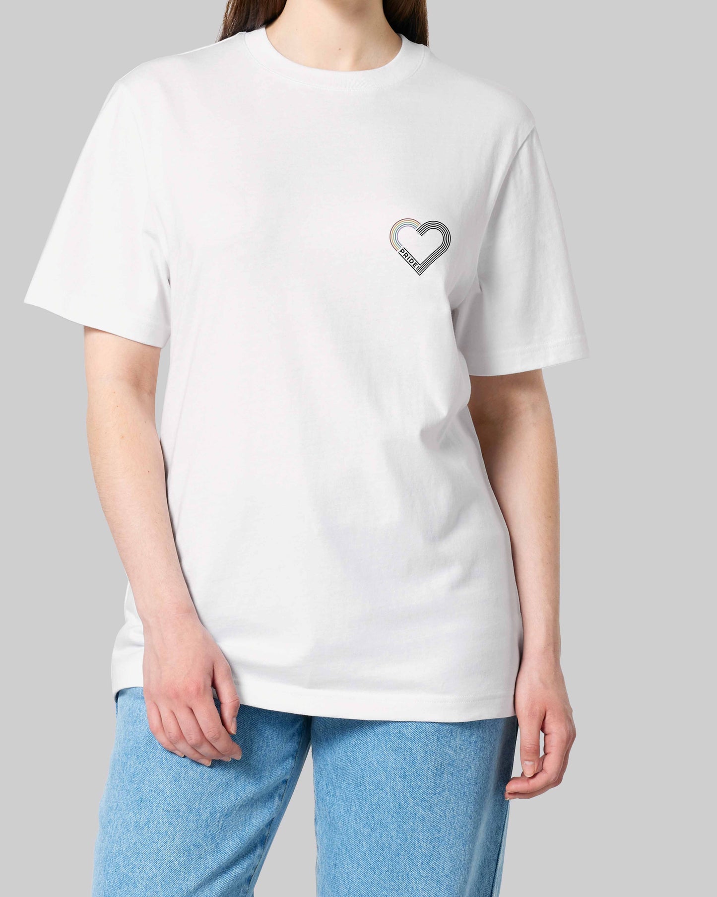 unisex Organic Shirt 2.0 "pride Herz" in 2 verschiedenen Farben und insgesamt 6 verschiedenen Varianten
